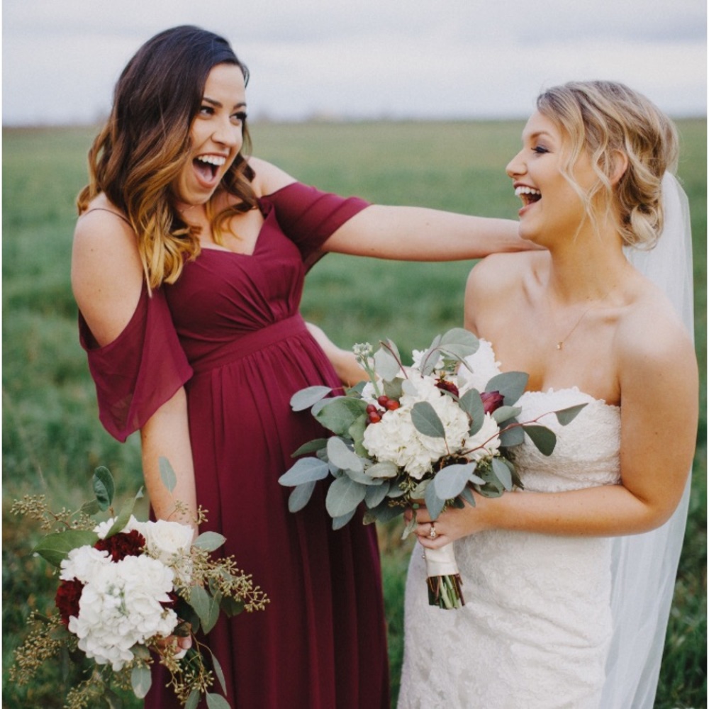 Lulu’s WAYS OF DESIRE burgundy bridesmaid dress - Picture 4 of 4